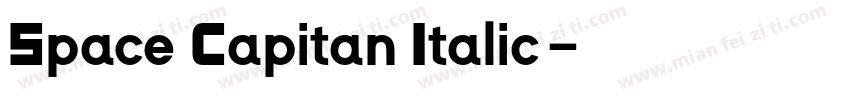 Space Capitan Italic字体转换